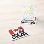 Dessous-de-verre Carré En Papier Fabriqué en Chinada Panda - Chinois Canadien (En situation)
