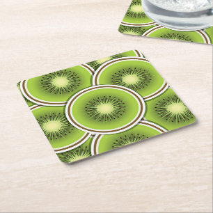Dessous-de-verre Carré En Papier Fâcheux kiwi