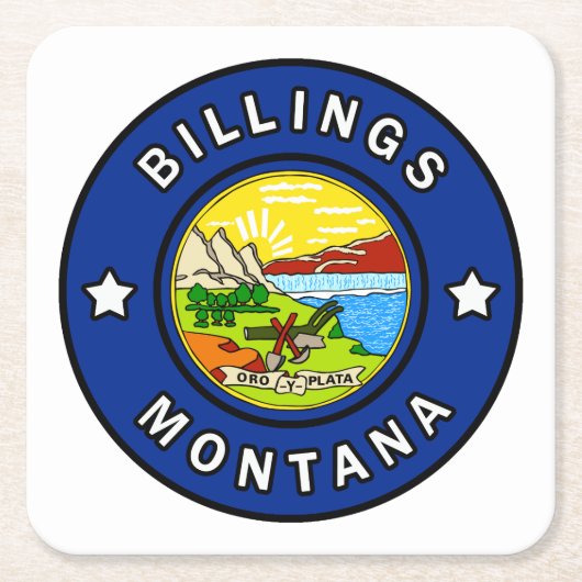 Dessous-de-verre Carré En Papier Facturations Montana (Devant)