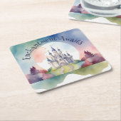 Dessous-de-verre Carré En Papier Fairy Tale Castle Party (Incliné)