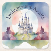 Dessous-de-verre Carré En Papier Fairy Tale Castle Party (Devant)