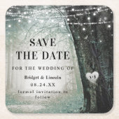 Dessous-de-verre Carré En Papier Fairytale Enchanted Forest Green Enregistrer La Da (Devant)