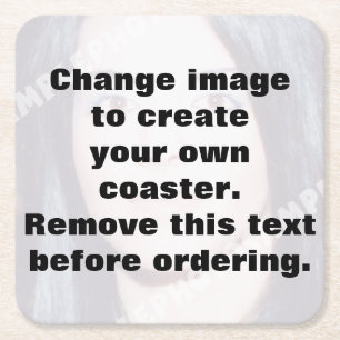 Dessous-de-verre Carré En Papier Faites votre propre photo personnalisée