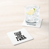 Dessous-de-verre Carré En Papier Fakin' the Funk (En situation)