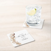 Dessous-de-verre Carré En Papier  Fall Leaves Thanksgiving Dinner (En situation)