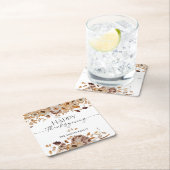 Dessous-de-verre Carré En Papier Fall Leaves Thanksgiving Dinner (En situation)