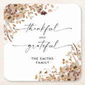 Dessous-de-verre Carré En Papier Fall Leaves Thanksgiving Dinner (Devant)