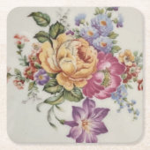 Dessous-de-verre Carré En Papier Fancy Florale (Devant)