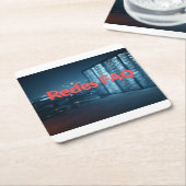 Dessous-de-verre Carré En Papier FAQ Redes (Incliné)