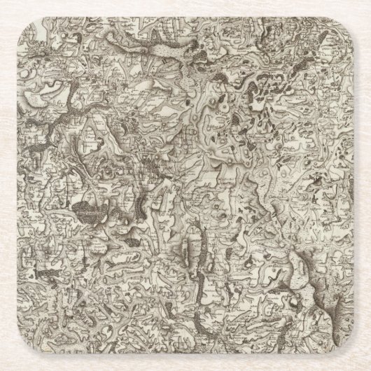 Dessous-de-verre Carré En Papier Farine de saint (Devant)