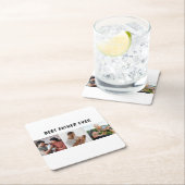 Dessous-de-verre Carré En Papier Father Photo Collage Custom Giant (En situation)