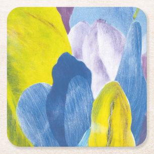 Dessous-de-verre Carré En Papier Faux Indigo III