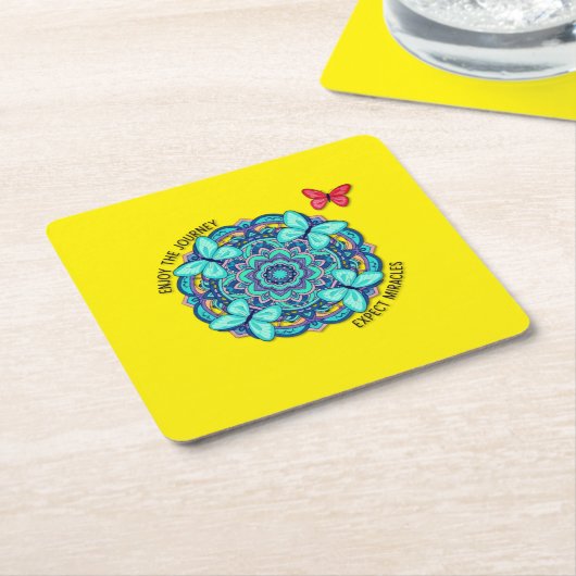 Dessous-de-verre Carré En Papier Faux Wrapped Canvas Print (Incliné)