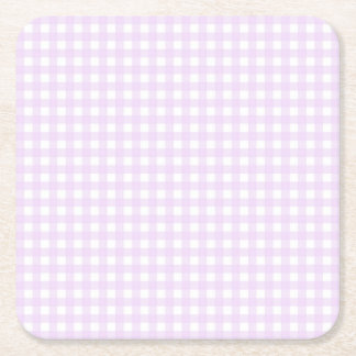 Dessous-de-verre Carré En Papier Faye et Lauren Pastel Gingham Violet
