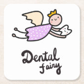 Dessous-de-verre Carré En Papier Fée dentaire (Devant)