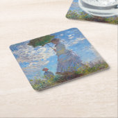 Dessous-de-verre Carré En Papier Femme avec Parasol, Monet (Incliné)