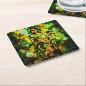 Dessous-de-verre Carré En Papier Femme royale (Incliné)