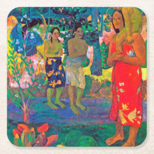 Dessous-de-verre Carré En Papier Femmes tahitiennes, Gauguin