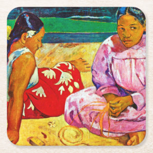 Dessous-de-verre Carré En Papier Femmes tahitiennes, Gauguin