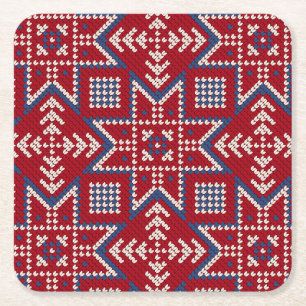 Dessous-de-verre Carré En Papier Festif Motif scandinave