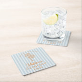 Dessous-de-verre Carré En Papier Fête de Bachelorette Pastel sur la plage de Palm S (En situation)