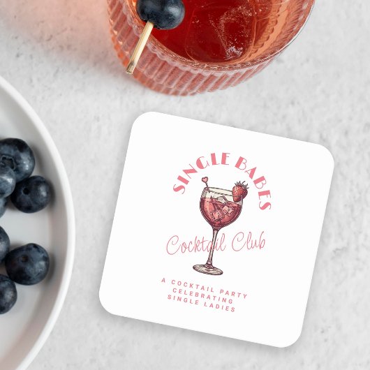 Dessous-de-verre Carré En Papier Fête de la Saint-Valentin pour Célibataires Cockta