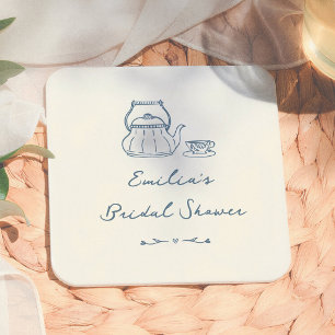 Dessous-de-verre Carré En Papier Fête de mariage fantaisiste et vintage autour du t