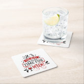 Dessous-de-verre Carré En Papier fête de Noël (En situation)