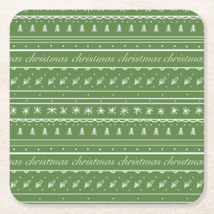 Dessous-de-verre Carré En Papier Fête de Noël