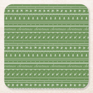 Dessous-de-verre Carré En Papier Fête de Noël