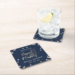 Dessous-de-verre Carré En Papier Fête des mariées Brunch & Bubbly Confetti<br><div class="desc">Célébrez dans le style avec ces dessous de verre modernes et très tendance de douche nuptiale ou de papier fête d'anniversaire. Ce design est facile à personnaliser avec votre libellé d'événement spécial et vos invités seront ravis quand ils verront ces dessous de verre fabuleux. Les éléments correspondants se trouvent dans...</div>