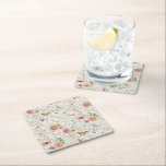 Dessous-de-verre Carré En Papier Fête des mariées florale Fleur sauvage en pression<br><div class="desc">Conçu pour compléter et remplir notre suite de douche brdal, ce Beau dessous de verre en papier "Fleur sauvage pressé". Dans ce design, vous trouvez un monde où le stress et la débordement semblent être les attentes de la vie de tous les jours, c’est bien de trouver quelque chose qui...</div>