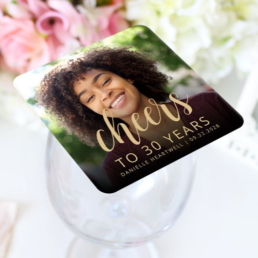 Dessous-de-verre Carré En Papier Fête du 30e anniversaire