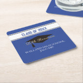 Dessous-de-verre Carré En Papier Fête ! Réunion de classe personnalisée (Incliné)