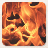 Dessous-de-verre Carré En Papier Feu (Devant)