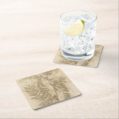 Dessous-de-verre Carré En Papier Feuillage doré I (En situation)