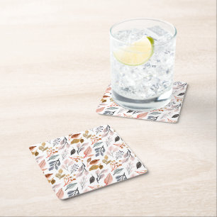 Dessous-de-verre Carré En Papier feuille d'arbre