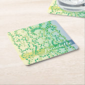 Dessous-de-verre Carré En Papier Feuilles dansants (Incliné)