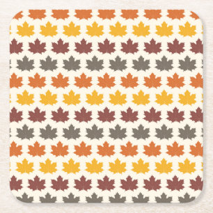 Dessous-de-verre Carré En Papier Feuilles d'automne