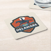 Dessous-de-verre Carré En Papier Fierté de l'État | Delaware (Incliné)