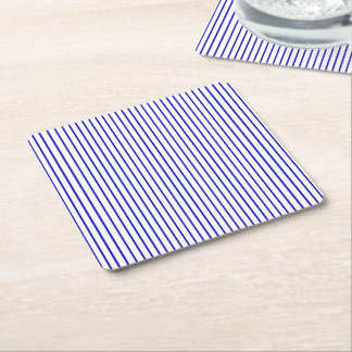 Dessous-de-verre Carré En Papier Filet blanc bleu-foncé
