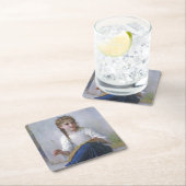 Dessous-de-verre Carré En Papier Fille coudre, Bouguereau (En situation)