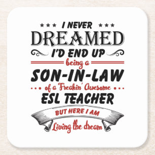 Dessous-de-verre Carré En Papier Fils En Droit De L'Enseignant Awesome ESL