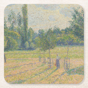 Dessous-de-verre Carré En Papier "Fin d'après-midi dans notre Prairie" - Camille Pi