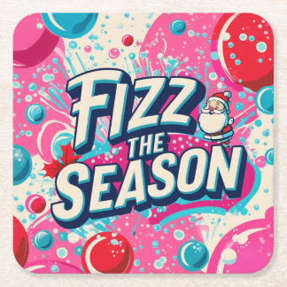 Dessous-de-verre Carré En Papier Fizz the Season Playful Christmas Coaster