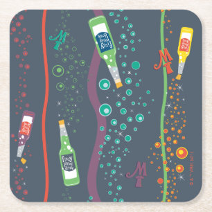 Dessous-de-verre Carré En Papier Fizzy Lifting Drink Pattern