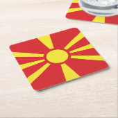 Dessous-de-verre Carré En Papier Flag de Macedonia (Incliné)
