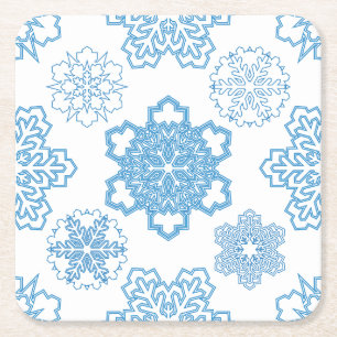 Dessous-de-verre Carré En Papier Flèche de neige