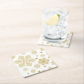 Dessous-de-verre Carré En Papier Flèche dorée (En situation)