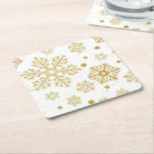 Dessous-de-verre Carré En Papier Flèche dorée (Incliné)